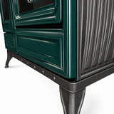 Green Cast Iron Burning Fireplace Wood Stove Anatolian Green