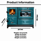 Green Cast Iron Wood Stove