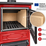 Portable  Red Wood Burning Stove – Compact Cabin & Camping Cook Stove