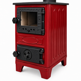 Portable  Red Wood Burning Stove – Compact Cabin & Camping Cook Stove