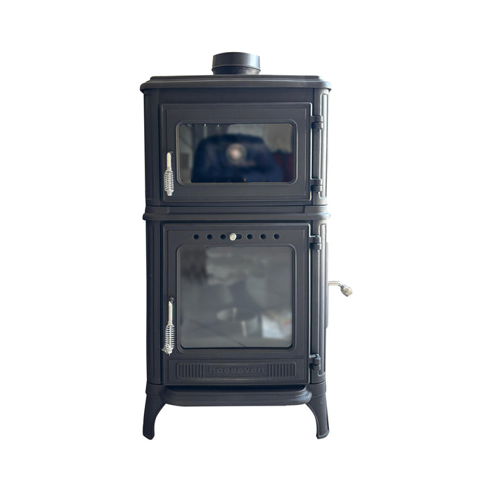 Vertical Cast Iron Stove Black