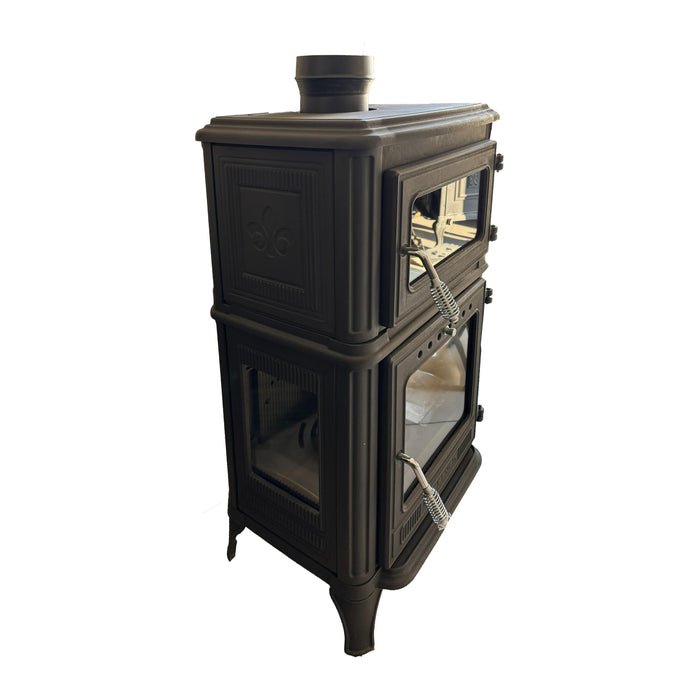 Vertical Cast Iron Stove Black