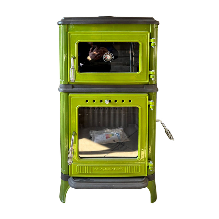 Vertical Cast Iron Stove Green