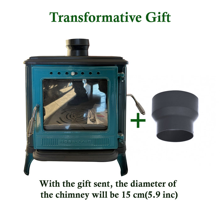 Mini Iron Cast Stove Blue