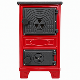 Portable White Wood-Burning Stove Without a Flue – Compact Cabin & Camping Cookstove Red