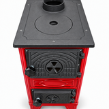 Portable White Wood-Burning Stove Without a Flue – Compact Cabin & Camping Cookstove Red