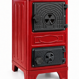 Portable White Wood-Burning Stove Without a Flue – Compact Cabin & Camping Cookstove Red