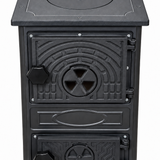 Portable White Wood-Burning Stove Without a Flue – Compact Cabin & Camping Cookstove Black