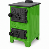 Portable White Wood-Burning Stove Without a Flue – Compact Cabin & Camping Cookstove Green