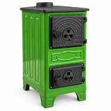 Portable White Wood-Burning Stove Without a Flue – Compact Cabin & Camping Cookstove Green