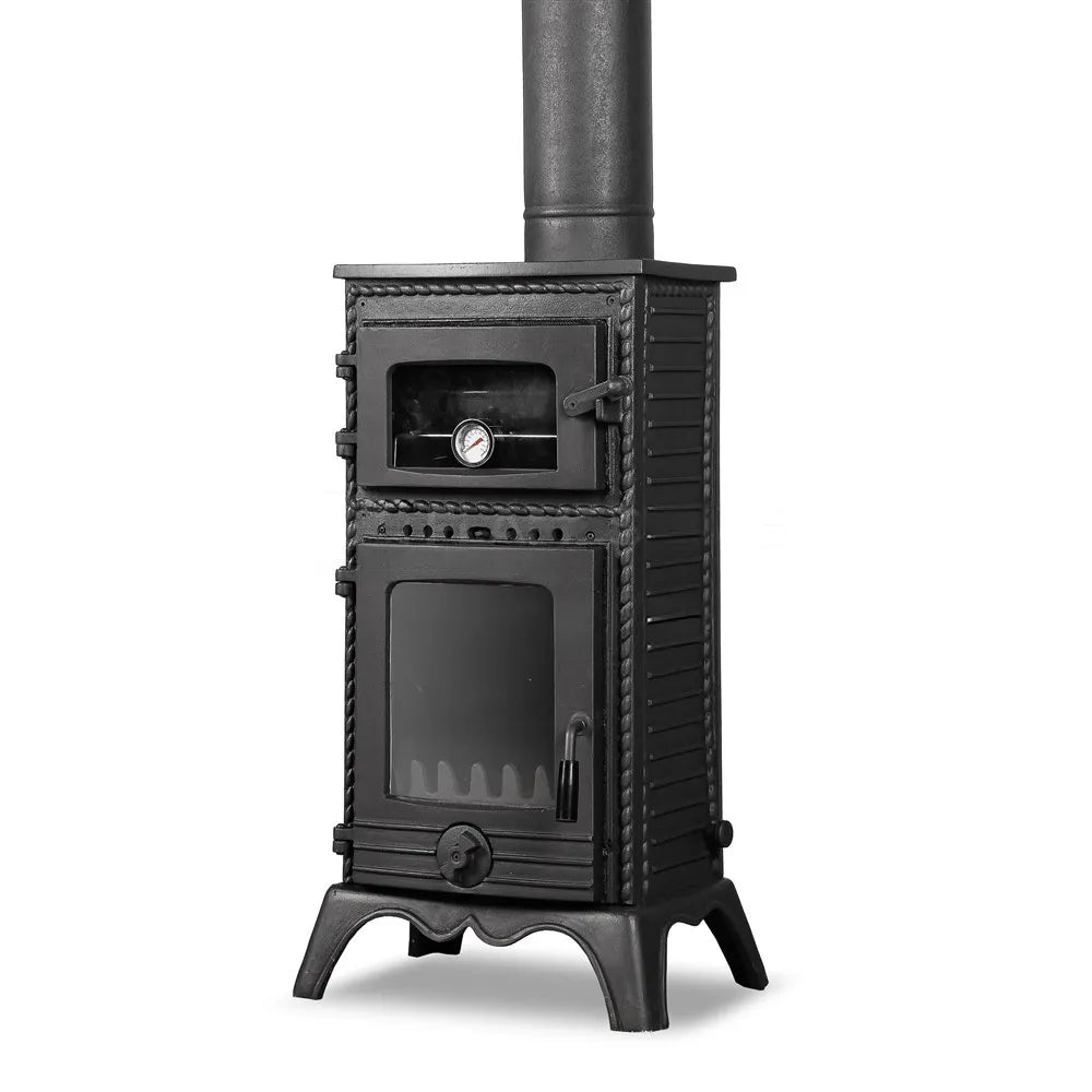 Black Cast Iron Lux Retro Stove - CastingFire