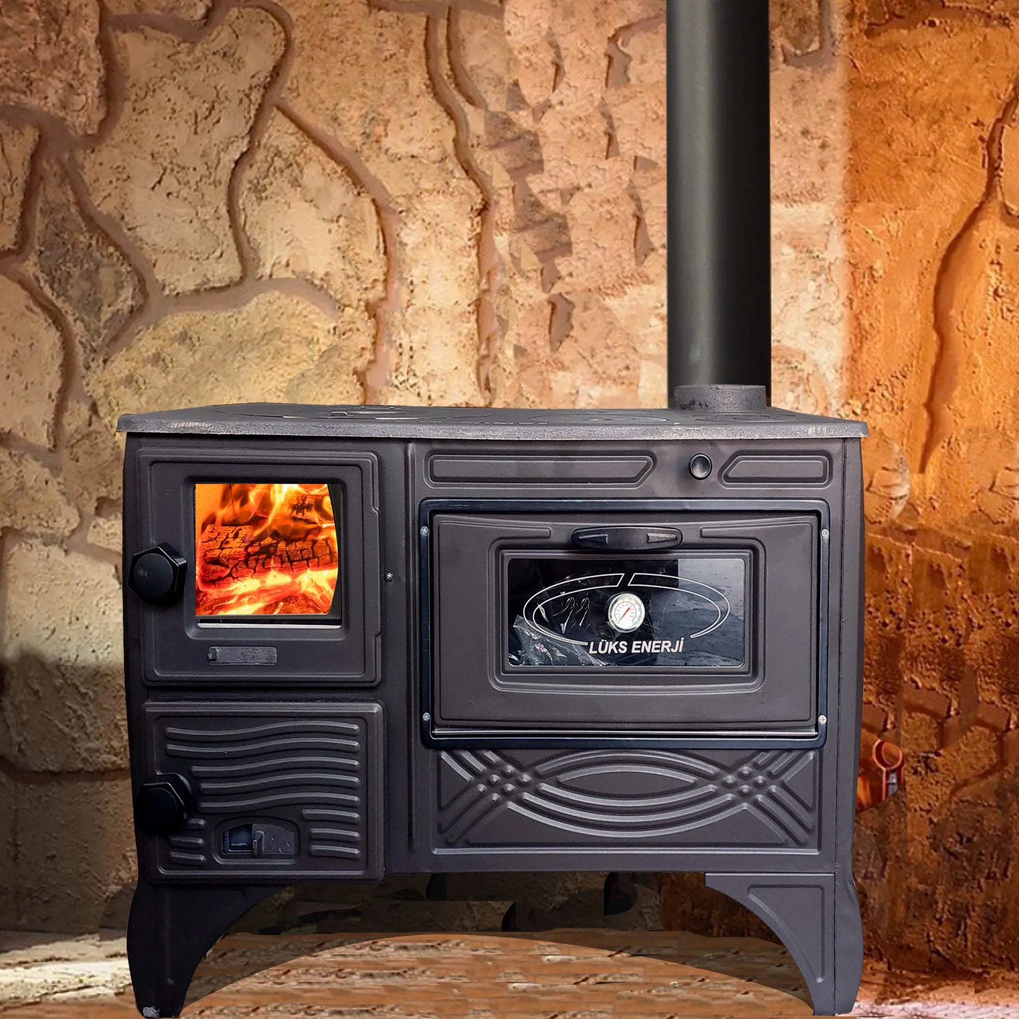 Black Cast Iron Stove - CastingFire