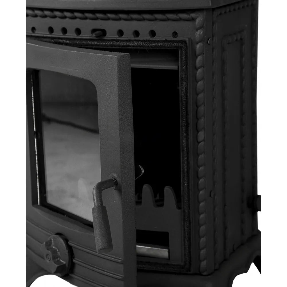 Black Cast Iron Stove - Farmhouse Stove With Oven Fire Pit Gift - CastingFire