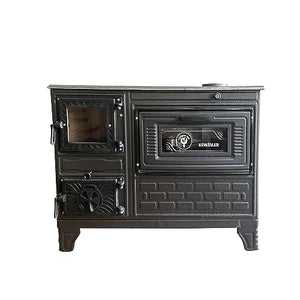 Black Cast Iron Stove with Oven - CastingFire