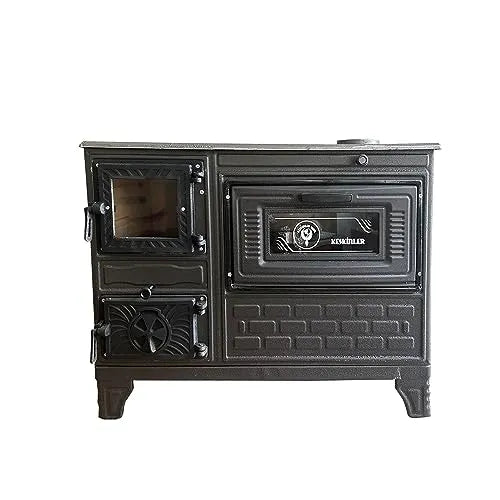 Black Cast Iron Stove with Oven - CastingFire