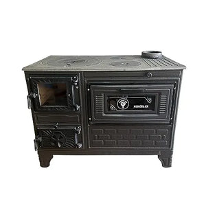 Black Cast Iron Stove with Oven - CastingFire