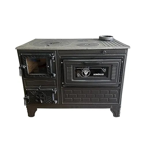 Black Cast Iron Stove with Oven - CastingFire