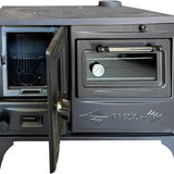 Black Cast Iron Wood Stove Pipe Set - 3 Straight Pipes + 1 Elbow Pipe - TheCastingFire