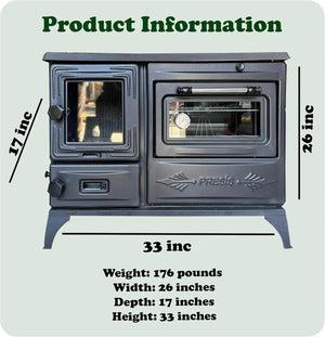 Black Cast Iron Wood Stove Pipe Set - 3 Straight Pipes + 1 Elbow Pipe - TheCastingFire