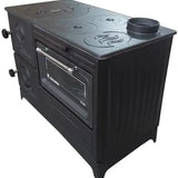 Black Cast Iron Wood Stove Pipe Set - 3 Straight Pipes + 1 Elbow Pipe - TheCastingFire