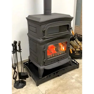 Black Cast Iron Stove, Burning Fireplace Wood Stove Cooker Stove - CastingFire