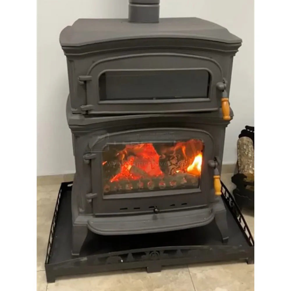 Black Cast Iron Stove, Burning Fireplace Wood Stove Cooker Stove - CastingFire