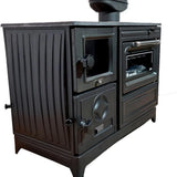 Cast Iron Wood Stove Pipe Set - 3 Straight Pipes + 1 Elbow Pipe - TheCastingFire