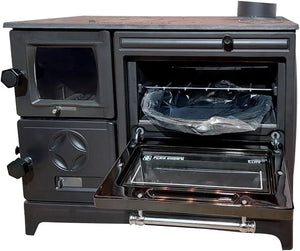 Cast Iron Wood Stove Pipe Set - 3 Straight Pipes + 1 Elbow Pipe - TheCastingFire