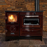 Brown Cast Iron Wood Stove Pipe Set - 3 Straight Pipes + 1 Elbow Pipe - TheCastingFire