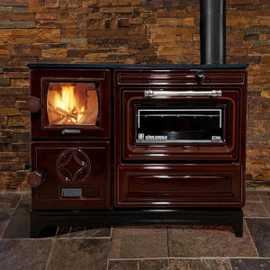 Brown Cast Iron Wood Stove Pipe Set - 3 Straight Pipes + 1 Elbow Pipe - TheCastingFire