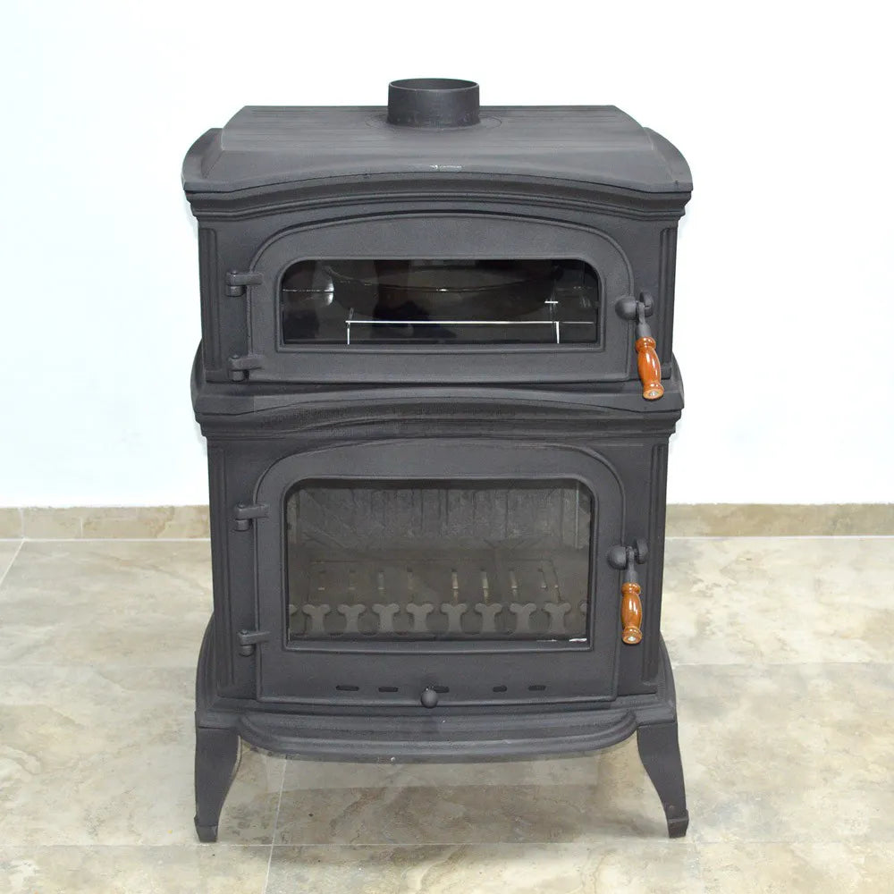 Burning Fireplace Cooker Wood Stove - CastingFire