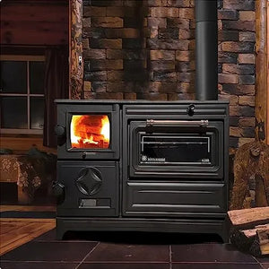Cast Iron Stove with Oven - Cast Iron Fireplace - CastingFire