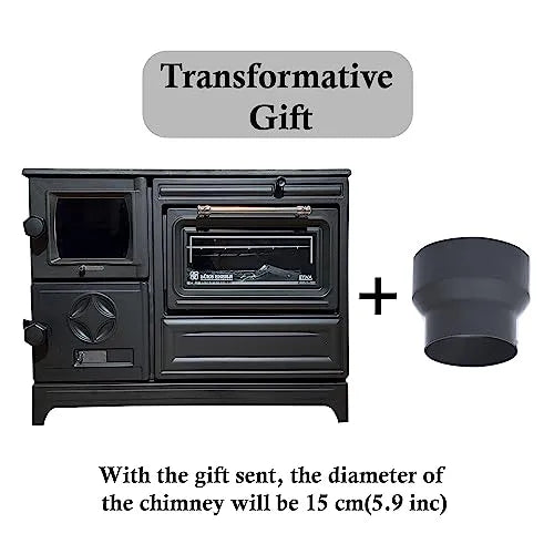 Cast Iron Stove with Oven - Cast Iron Fireplace - CastingFire