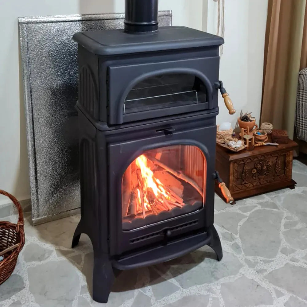 Cast Iron Stove with Oven | Compact Cooking Stove for Tiny House Living - CastingFire