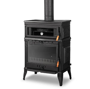 Cast Iron Stove with Retro Vertical Oven - CastingFire