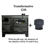 Cast Iron Wood Stove with Oven Black - CastingFire