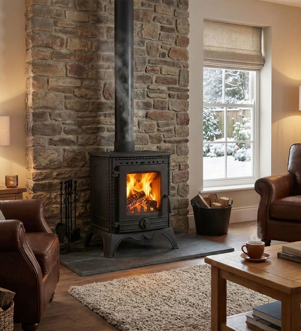 Black Cast Iron Stove - Farmhouse Stove With Oven Fire Pit Gift