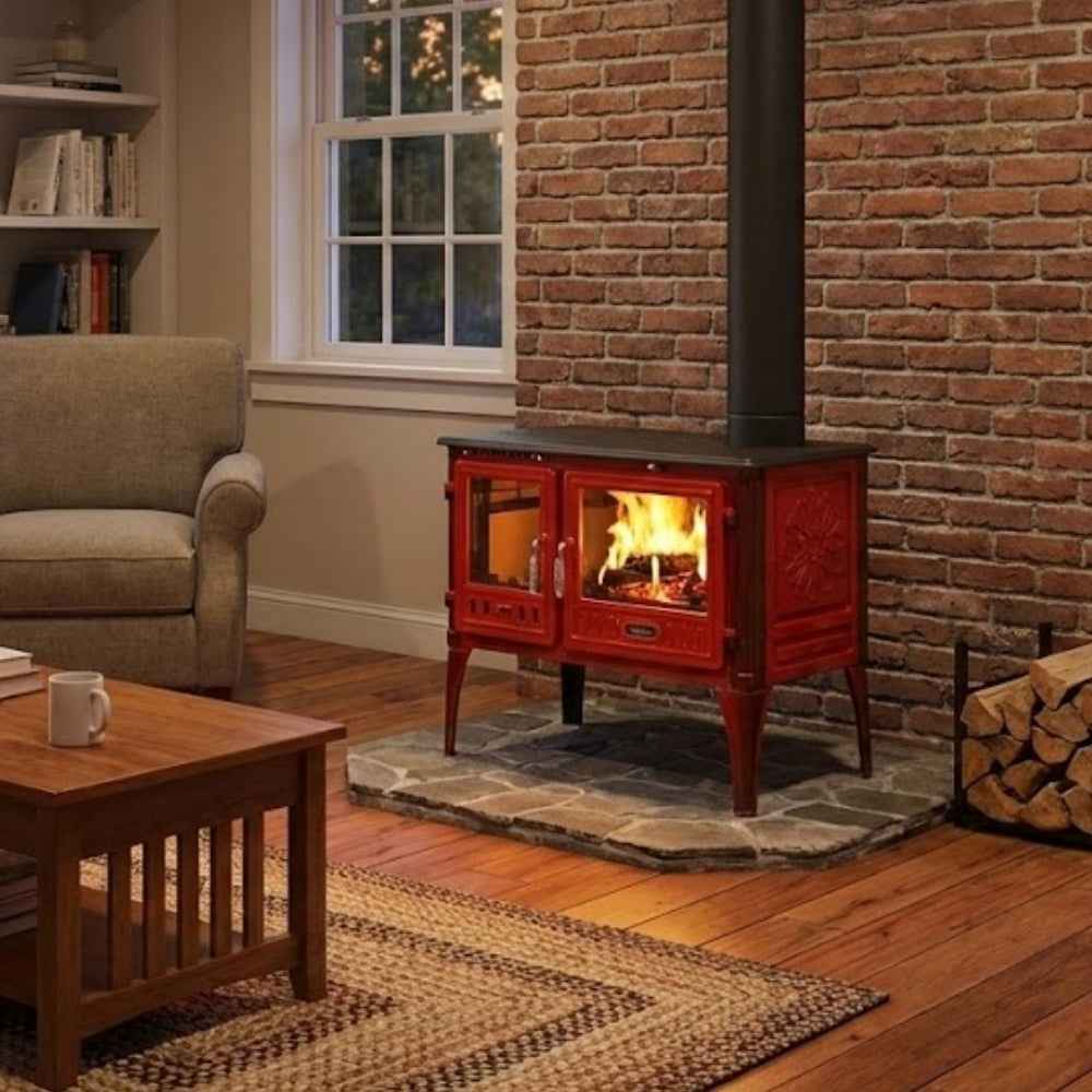 Cast Iron Vintage Stove Red