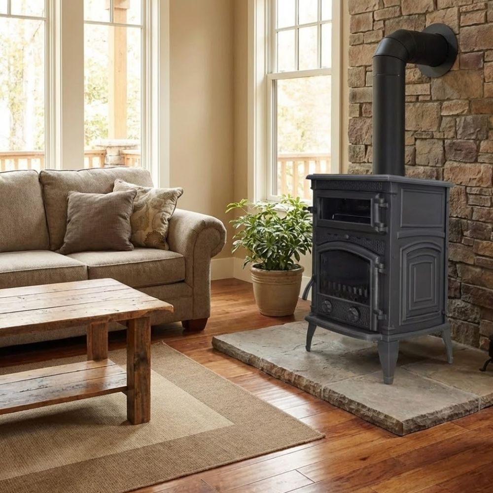 Cast Iron Stove for Outdoor | Versatile Mini Stove with Baking Oven