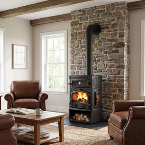 3 Glass Wood Burner Cast Iron Stove - CastingFire