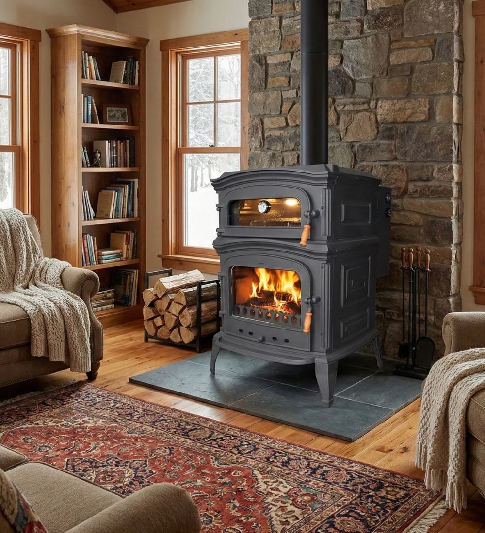 Cast Iron Stove with Water System Oven