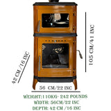 Colorful Cast Iron Wood Stove Pipe Set 3 Straight Pipes + 1 Elbow Pipe - TheCastingFire