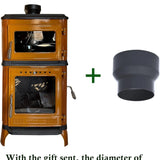 Colorful Cast Iron Wood Stove Pipe Set 3 Straight Pipes + 1 Elbow Pipe - TheCastingFire