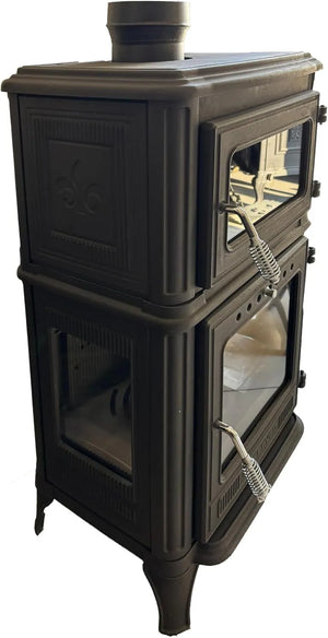 Colorful Cast Iron Wood Stove Pipe Set 3 Straight Pipes + 1 Elbow Pipe - TheCastingFire