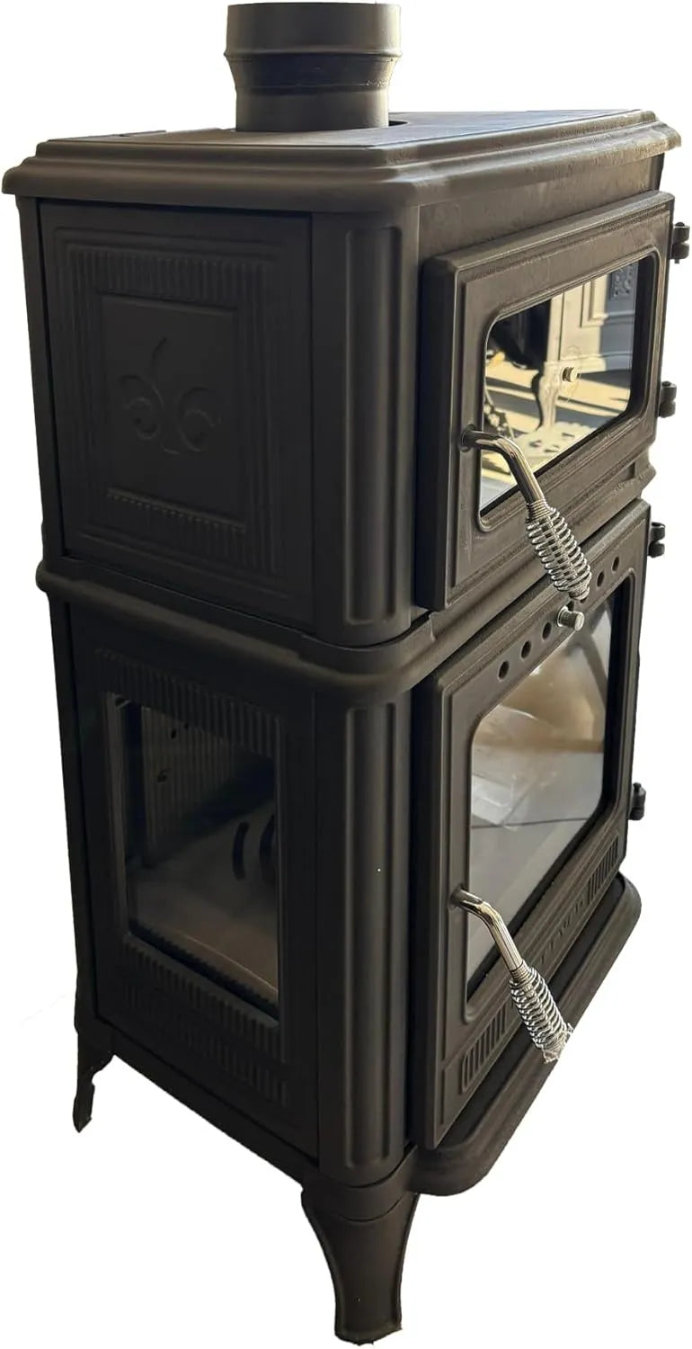 Colorful Cast Iron Wood Stove Pipe Set 3 Straight Pipes + 1 Elbow Pipe - TheCastingFire