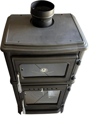 Colorful Cast Iron Wood Stove Pipe Set 3 Straight Pipes + 1 Elbow Pipe - TheCastingFire