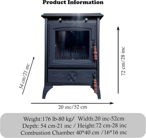 Colorful Cast Iron Wood Stove Pipe Set 3 Straight Pipes + 1 Elbow Pipe - TheCastingFire