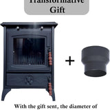 Colorful Cast Iron Wood Stove Pipe Set 3 Straight Pipes + 1 Elbow Pipe - TheCastingFire