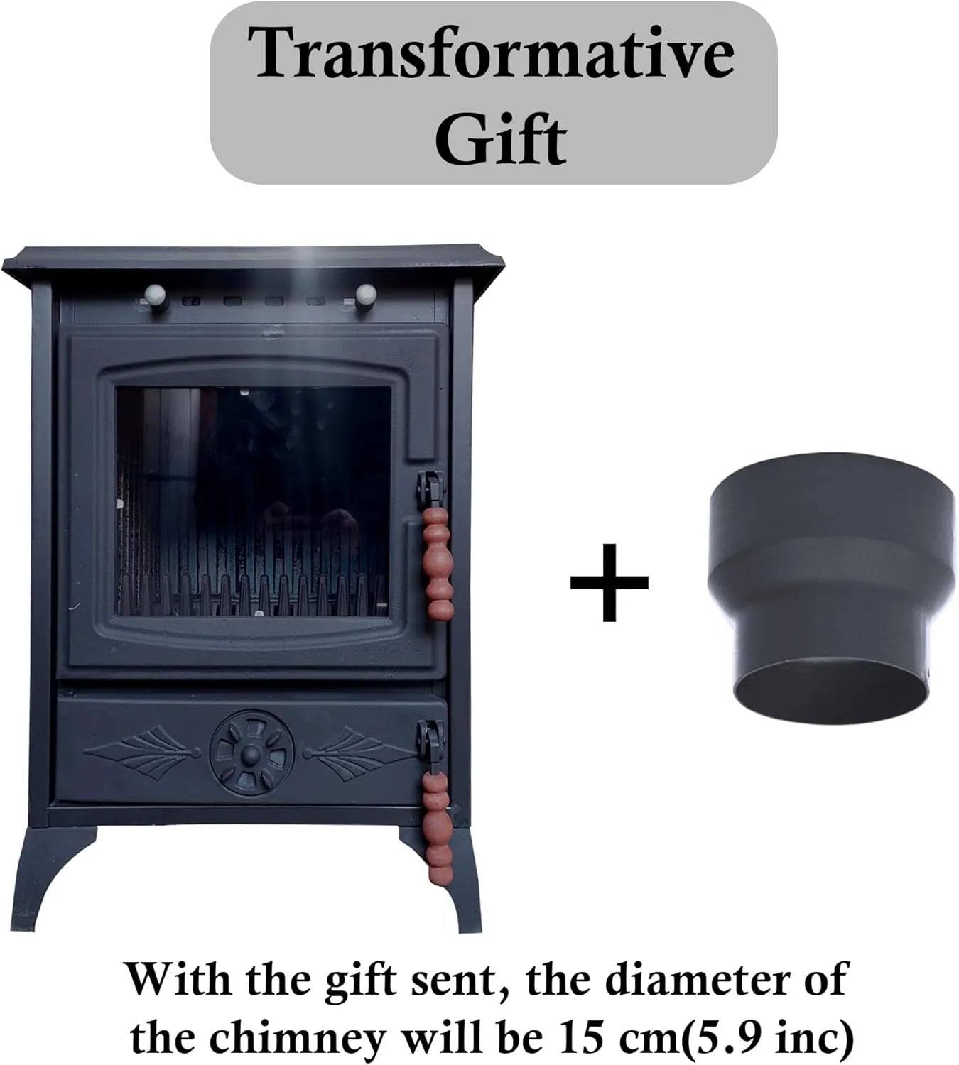 Colorful Cast Iron Wood Stove Pipe Set 3 Straight Pipes + 1 Elbow Pipe - TheCastingFire