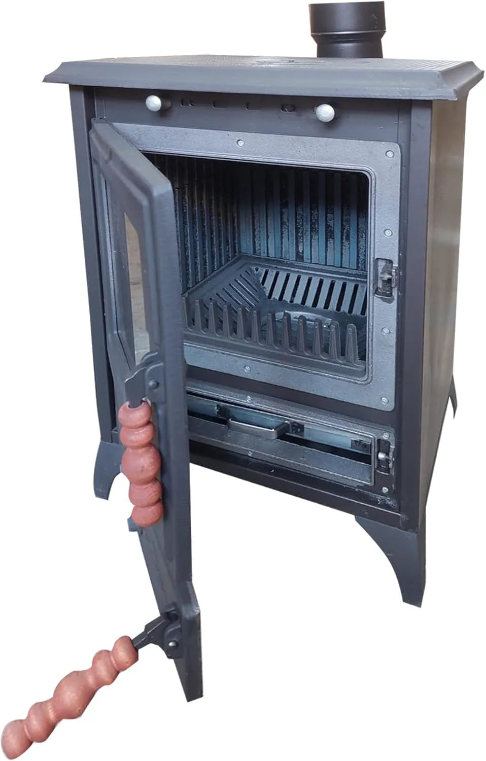 Colorful Cast Iron Wood Stove Pipe Set 3 Straight Pipes + 1 Elbow Pipe - TheCastingFire